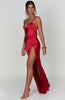 Jocelyn | Elegantes seidiges Satin Maxikleid