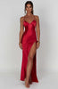 Jocelyn | Elegantes seidiges Satin Maxikleid
