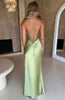Jocelyn | Elegantes seidiges Satin Maxikleid