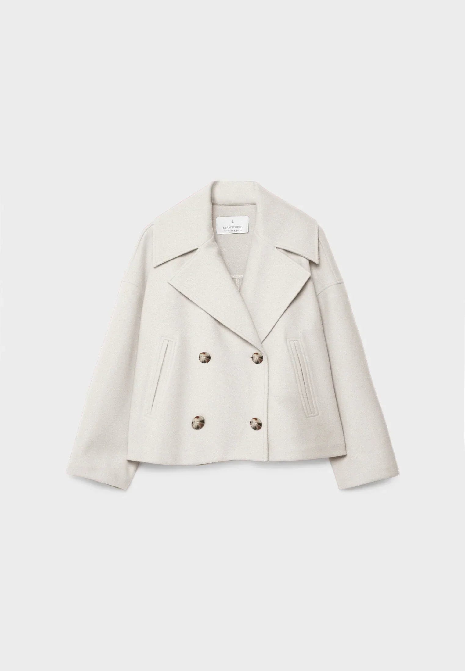 Vespera™ – Kurzgeschnittener Wollmantel für Damen - Beige / XS