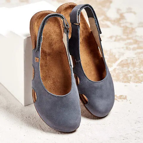Jeni | Flache Damensandalen mit Stütze
