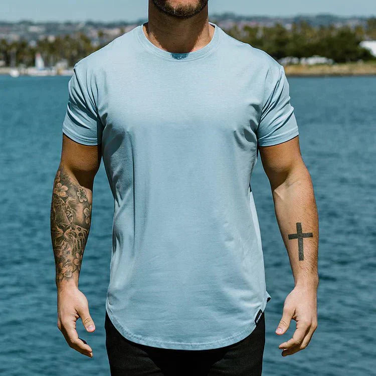 Aron™ | Formgebendes Shirt mit Dynamischem Schnitt - Blau / S