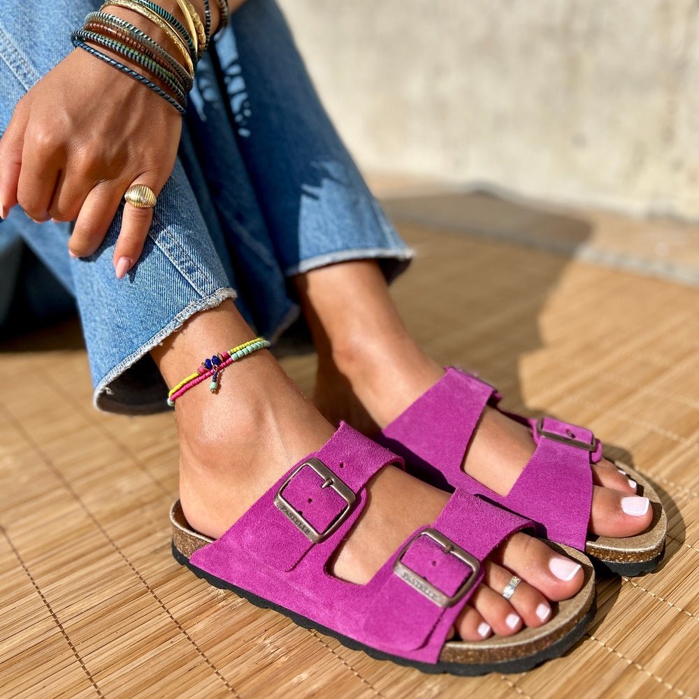 Polla | Wildleder Sandalen mit doppeltem Riemen
