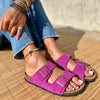 Polla | Wildleder Sandalen mit doppeltem Riemen