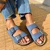 Polla | Wildleder Sandalen mit doppeltem Riemen