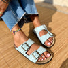 Polla | Wildleder Sandalen mit doppeltem Riemen