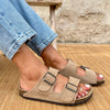 Polla | Wildleder Sandalen mit doppeltem Riemen
