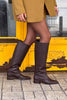 Talia | Kniehohe Damenstiefel - Braun / 35