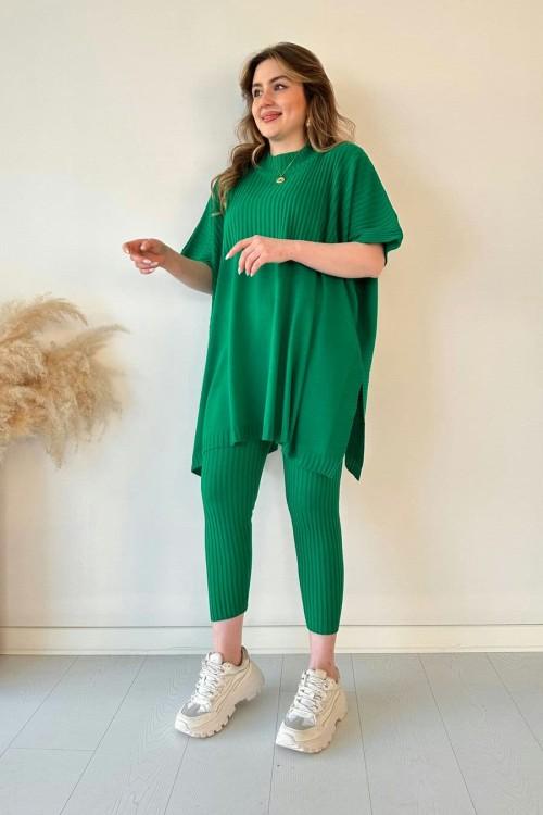 Tilda™ | Trendiges Strick-Ensemble - Grün / XS