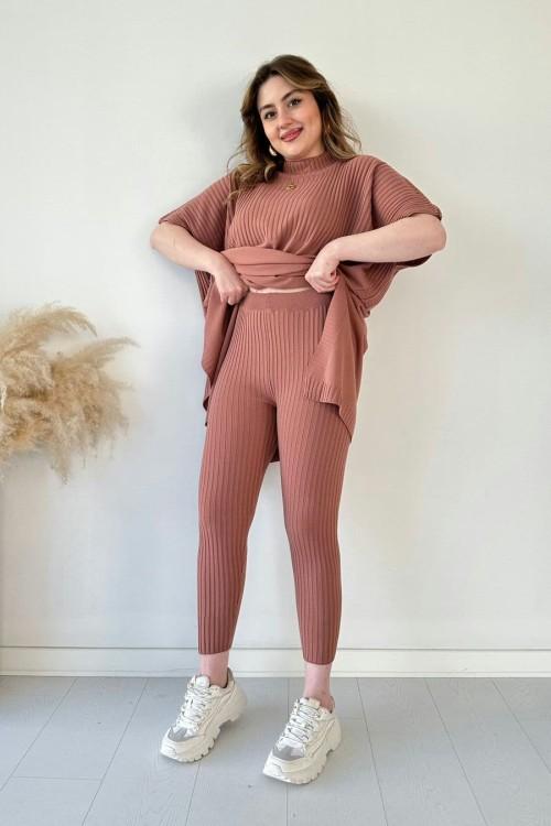 Tilda™ | Trendiges Strick-Ensemble - Dunkelblau / XS