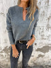 Lyra - V-Ausschnitt Top Med Long - Women Top - Dunkelgrau / S