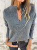 Lyra - V-Ausschnitt Top Med Long - Women Top - Dunkelgrau / S