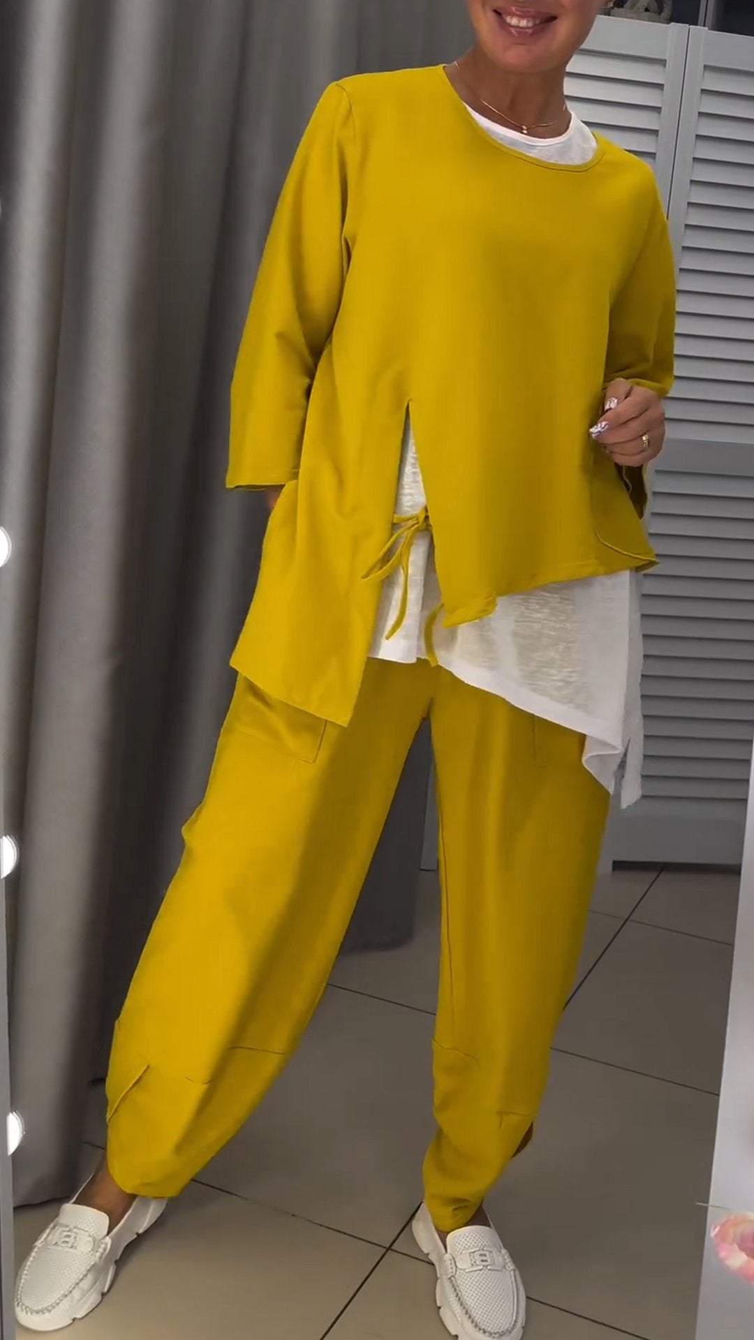 Elvera | Bequemes Damen-Set mit Top & Hose