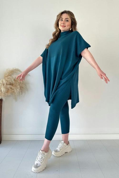 Tilda™ | Trendiges Strick-Ensemble - Blau / XS