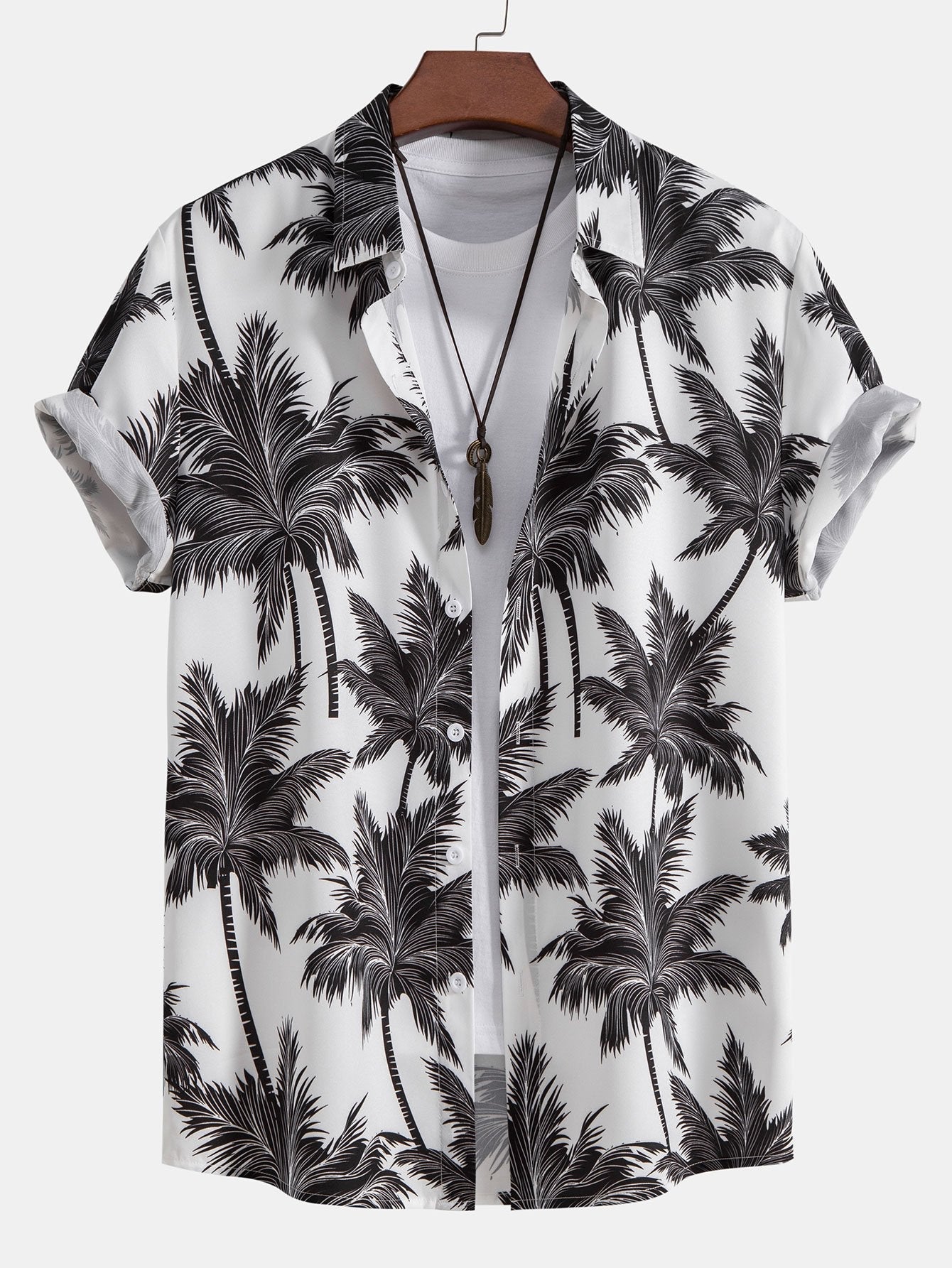 Bradly | Hemd mit Palmenprint und stylische Badeshorts
