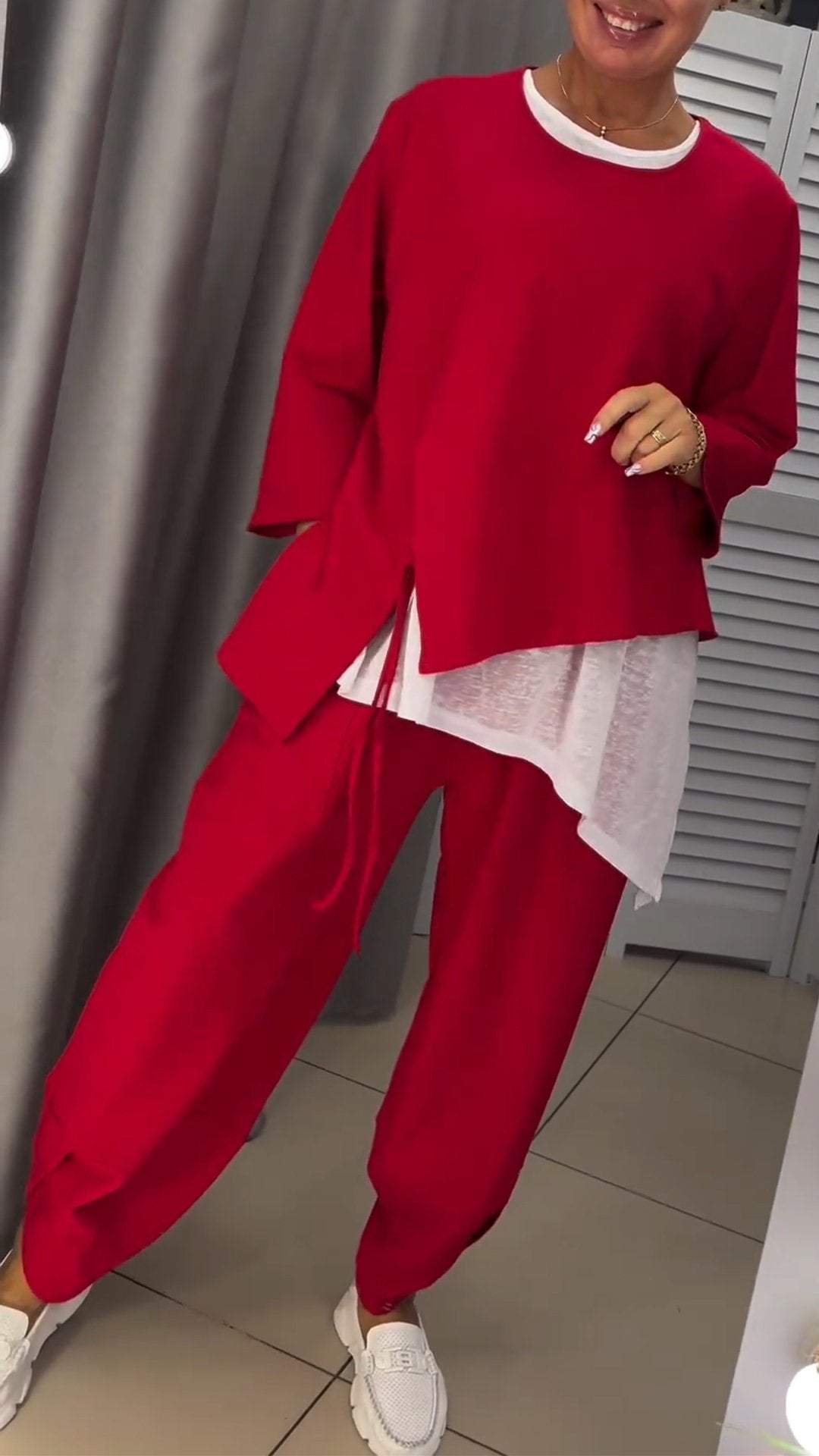 Elvera | Bequemes Damen-Set mit Top & Hose