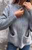 Mara | Reißverschluss-Strickjacke aus Baumwolle - Grau / S