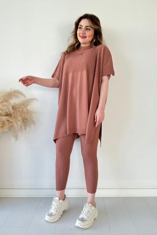 Tilda™ | Trendiges Strick-Ensemble - Dunkelblau / XS