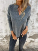 Lyra - V-Ausschnitt Top Med Long - Women Top - Dunkelgrau / S