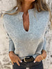Lyra - V-Ausschnitt Top Med Long - Women Top - Dunkelgrau / S
