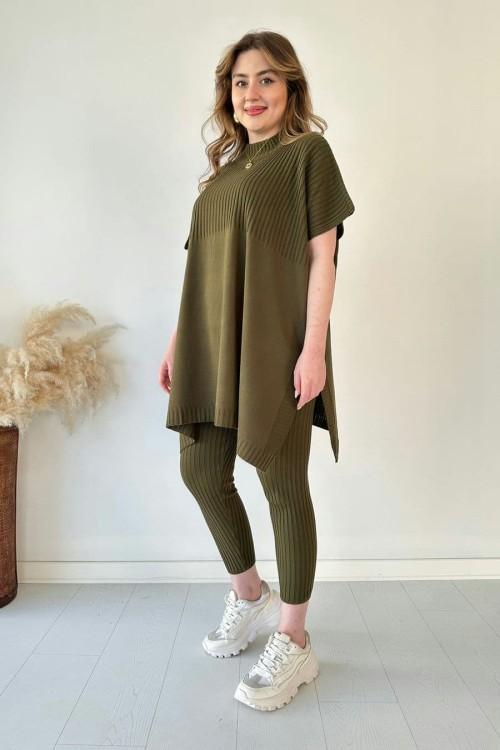 Tilda™ | Trendiges Strick-Ensemble - Olive / XS