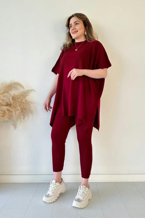 Tilda™ | Trendiges Strick-Ensemble - Rot / XS