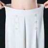 Nina™ | Elegante Weitbeinhose - Weiß / XS