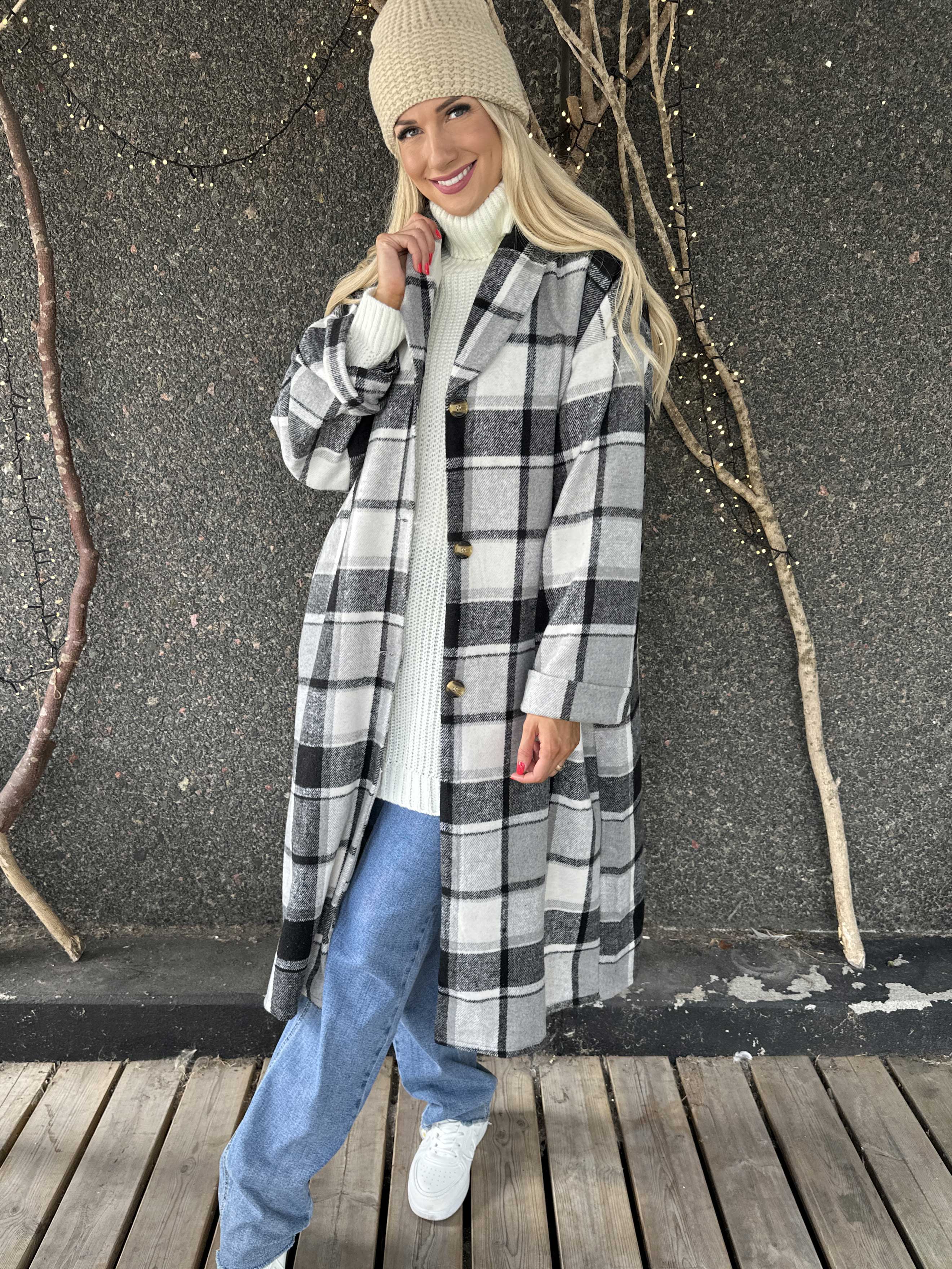 Karolyn | Kariertes Viskose-Hemdkleid