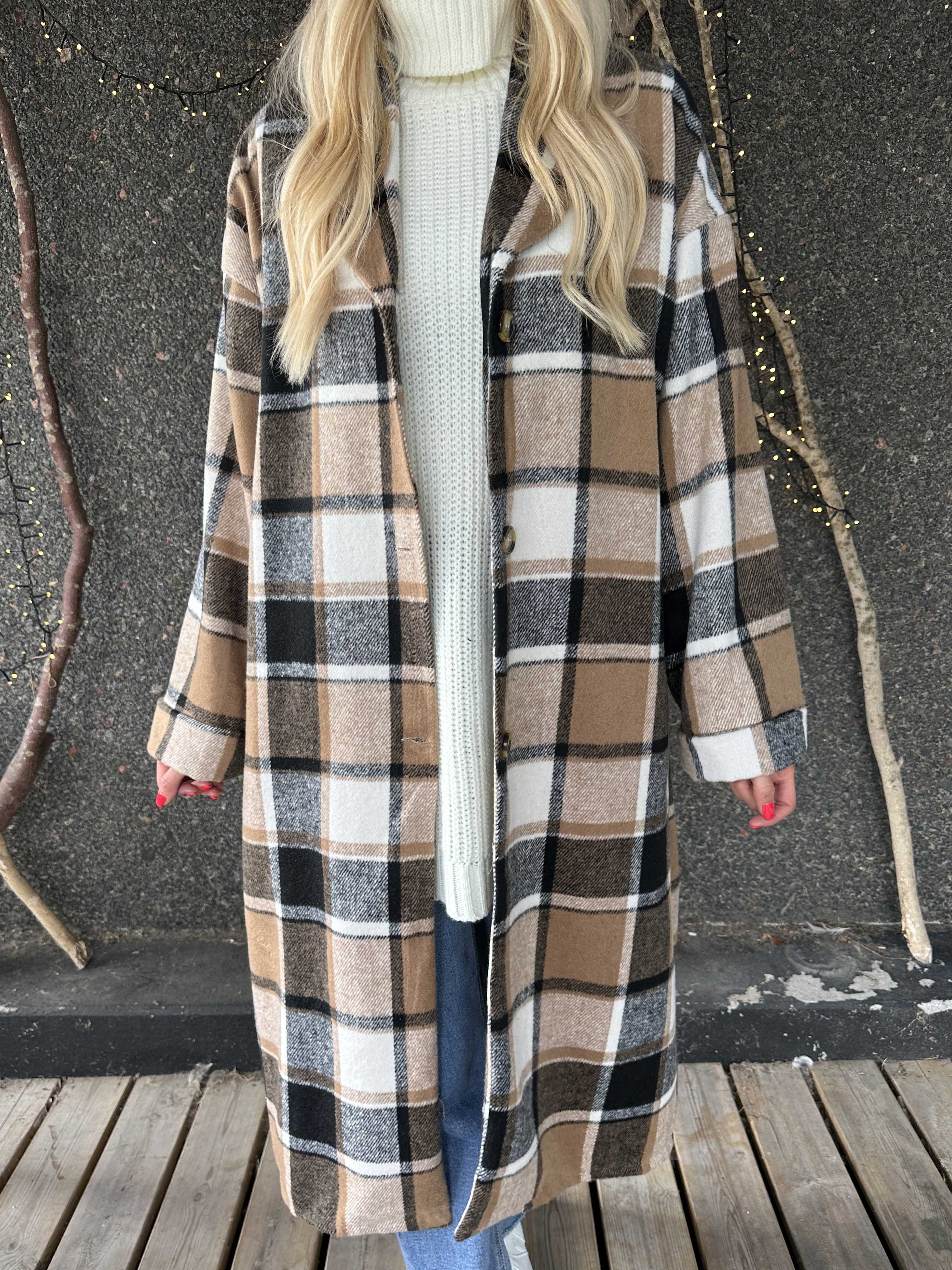 Karolyn | Kariertes Viskose-Hemdkleid