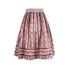 Oktoberfest Bayerischer rosa Midirock mit Blumenmuster