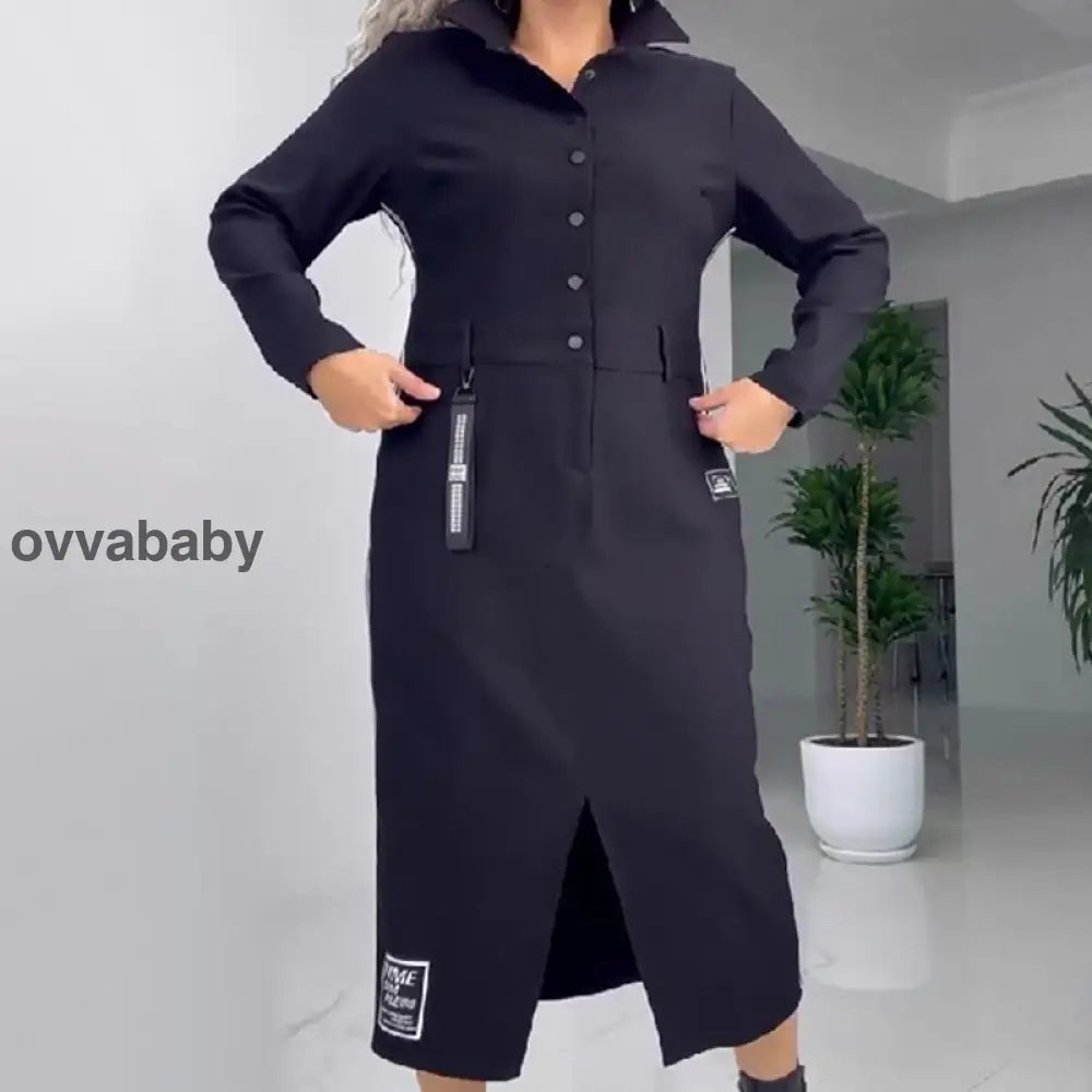 Nea | Langarmkleid mit Schlitz