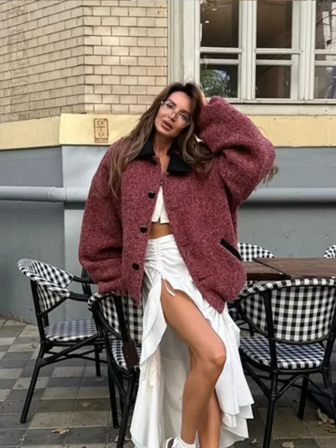 Tatiana | Wollmantel mit Laternenärmeln