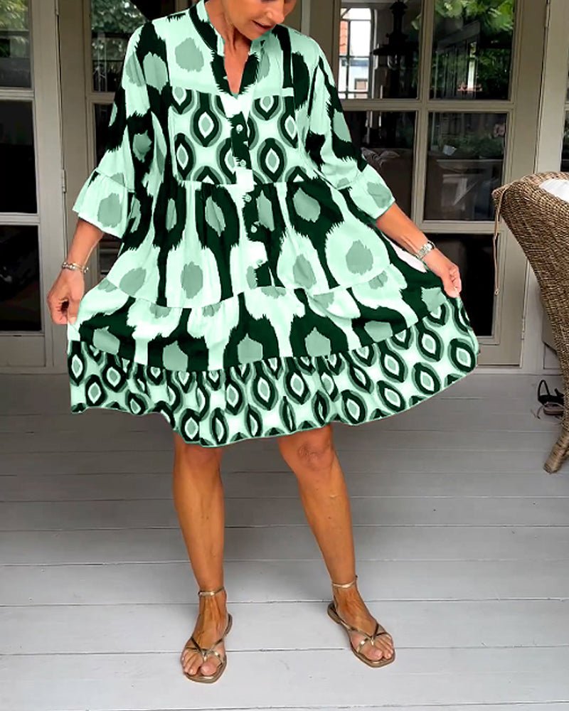 Lev | Abstraktes, mehrstufiges Minikleid