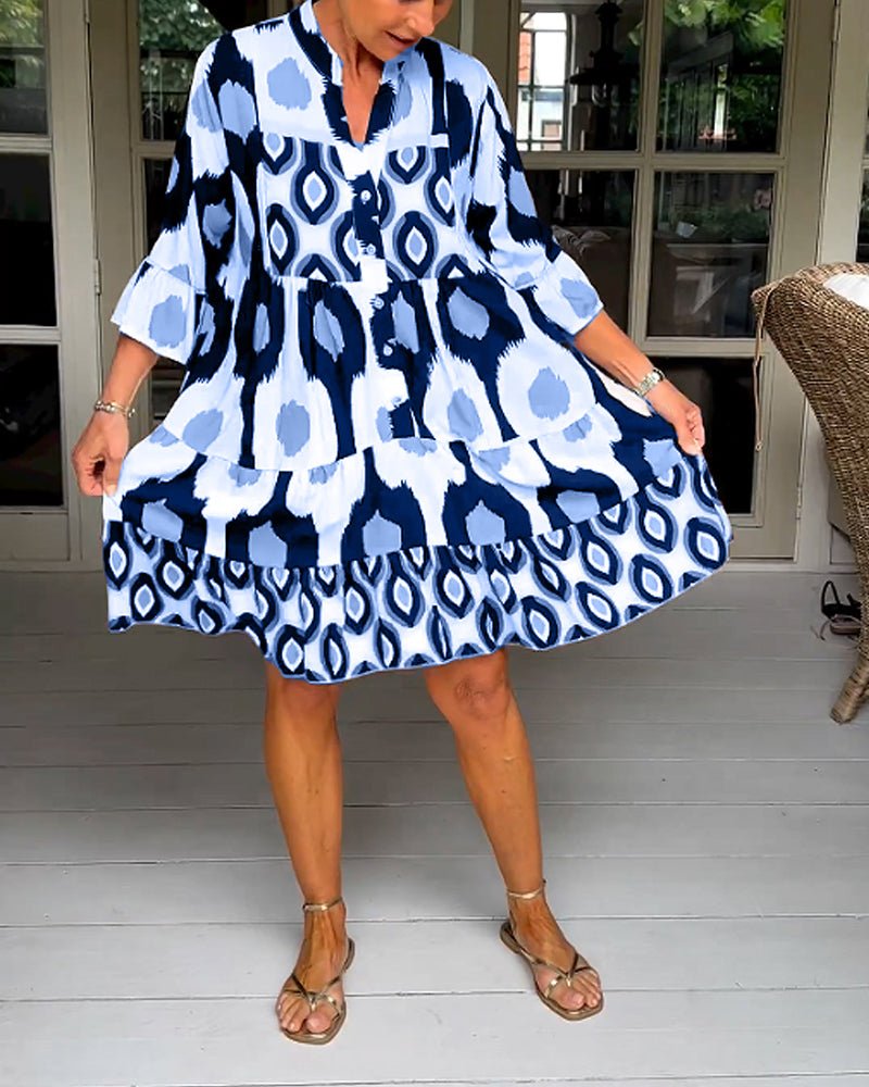 Lev | Abstraktes, mehrstufiges Minikleid