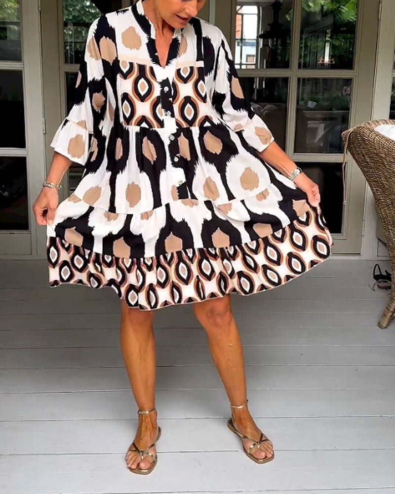 Lev | Abstraktes, mehrstufiges Minikleid