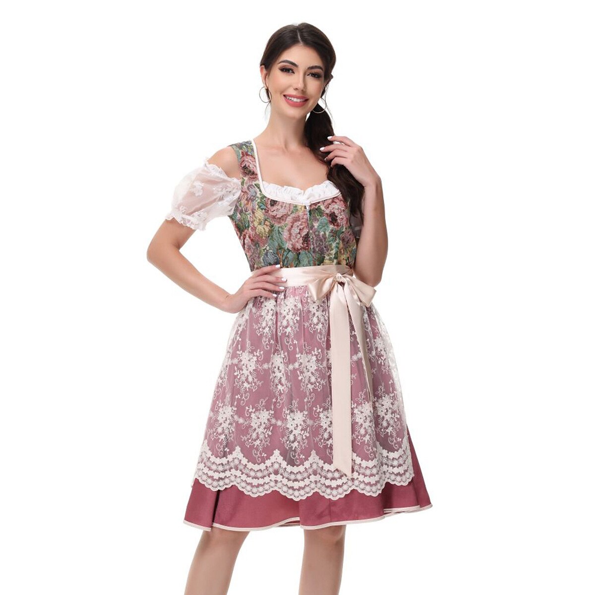 Traditionelles deutsches Damen-Dirndl Kostüm fürs Oktoberfest