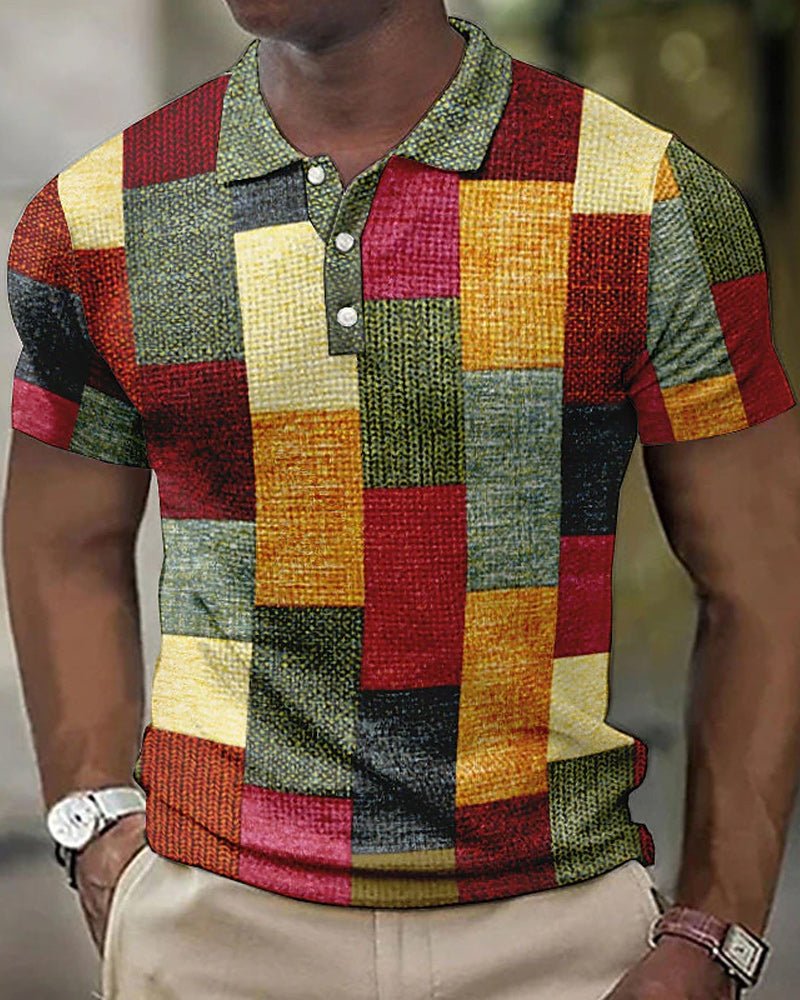 Adalbert | Klassisches Plaid Polohemd für Männer