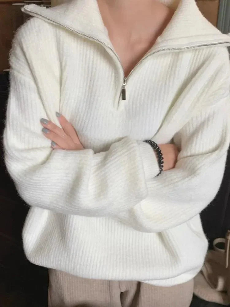 Leona | Lockerer Langarm-Pullover