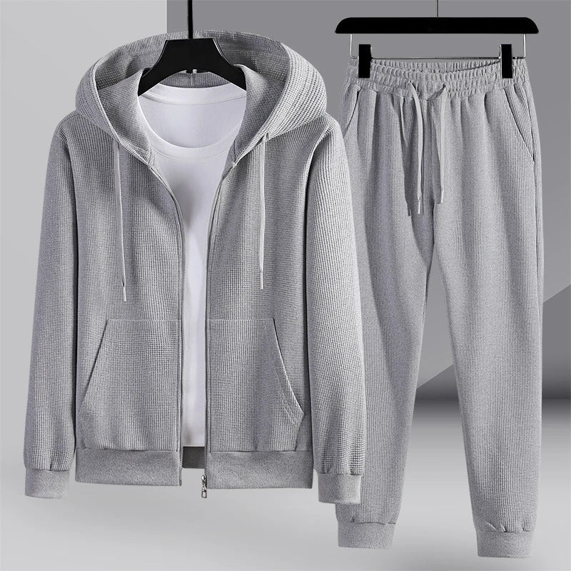 Itoshi™ - Kuscheliges Waffelstrick-Lounge-Set für Männer - Stahl / M