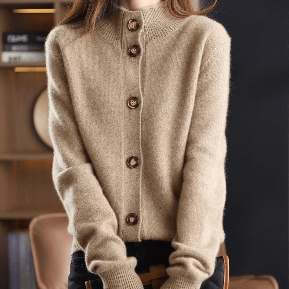 Luxara | Bequemer und stilvoller Cardigan - S / Braun