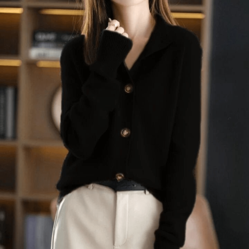 Luxara | Bequemer und stilvoller Cardigan - S / Schwarze