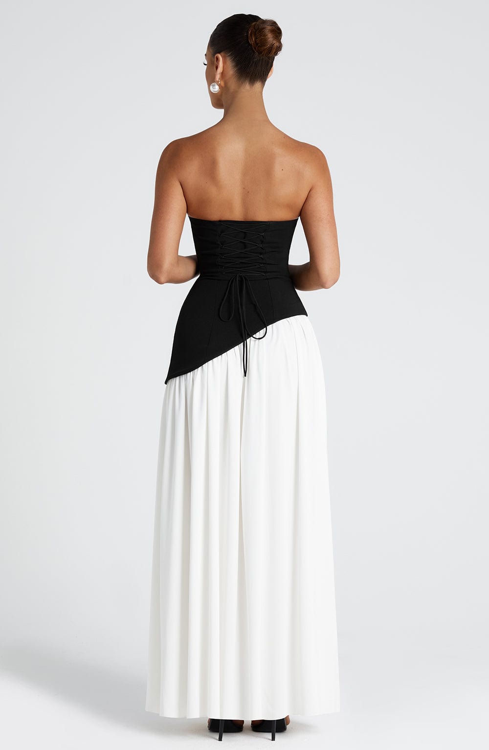 Laura | Elegantes trägerloses Maxikleid für Damen