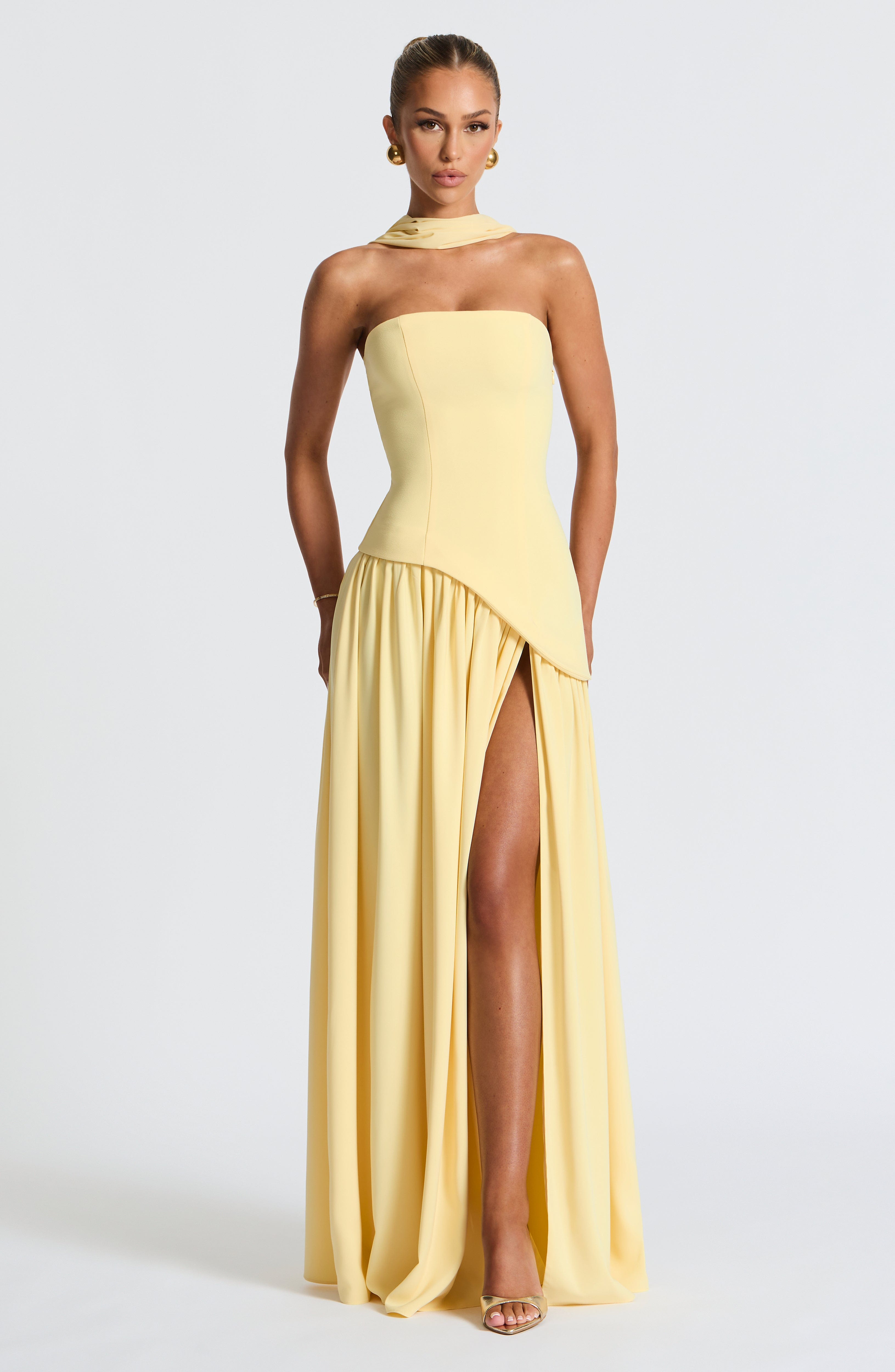 Laura | Elegantes trägerloses Maxikleid für Damen