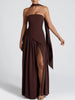 Amaris | stilvolles Maxikleid mit Schlitz und Schleifendetail