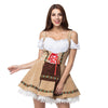 Damen Oktoberfest Kostüm Dirndl mit Schürze