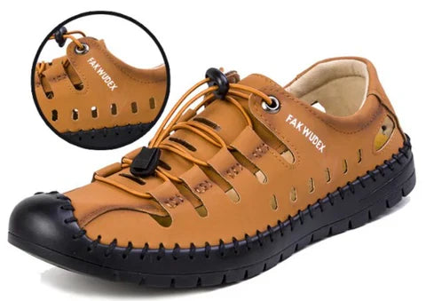 Will | Outdoor Aviator Sandalen aus Leder mit gewickelter Zehe