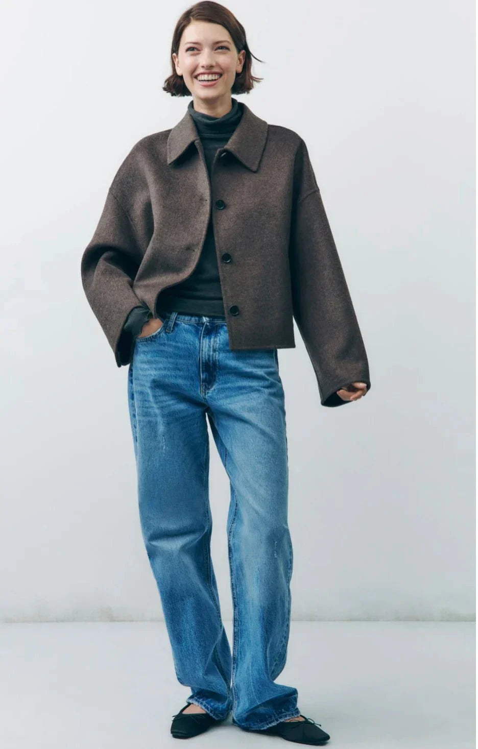 Zaille | Zeitlose Übergroß-Jacke mit klassischem Kragen