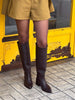 Talia | Kniehohe Damenstiefel - Braun / 35
