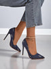 Ainara | modische Stiletto-Pumps im Denim-Chic
