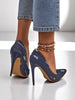 Ainara | modische Stiletto-Pumps im Denim-Chic